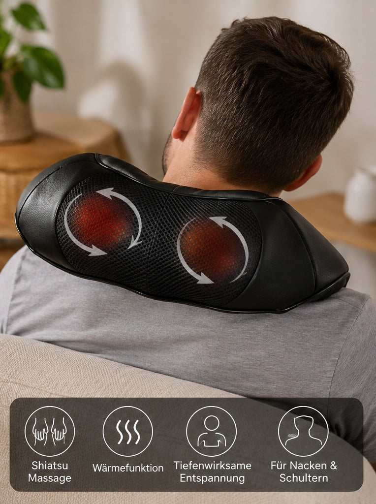 NAKANO Shiatsu Wärme- und Rotationsfunktion in Anwendung